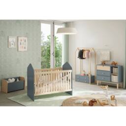 CALICOSY 2-Drawer Wardrobe, 80Cm Wide - Esteban in Green - thumbnail 2