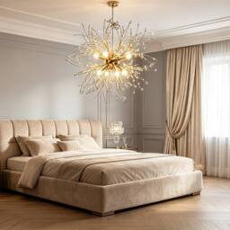 INMTFEI Gold Dandelion Crystal Pendant Hanging Chandelier with Adjustable Cord - thumbnail 2