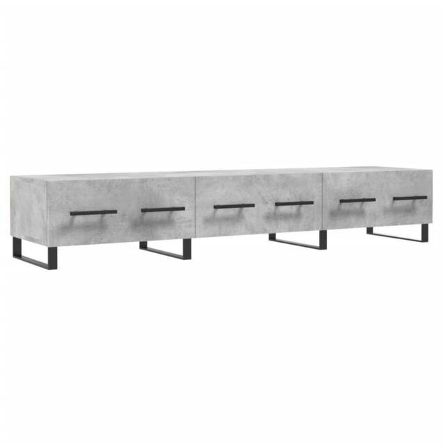 Berkfield Home TV Cabinet Concrete Grey 150x36x30 cm Engineered Wood - Size: 150 x 36 x 30 cm - image 1