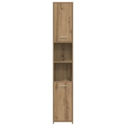 Berkfield Home 3 Piece Bathroom Furniture Set Artisan Oak Engineered Wood in Brown - thumbnail 6
