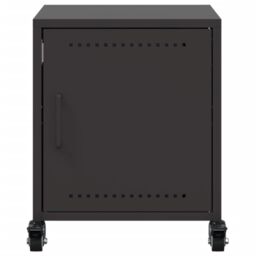 Berkfield Home Bedside Cabinet Black 36x39x43.5 cm Steel - thumbnail 6