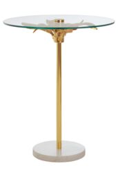 Orsina Compact Small Side Table, Functional Corner Table, Versatile Side Table By The Couch, Sleek Bedside Table in Gold