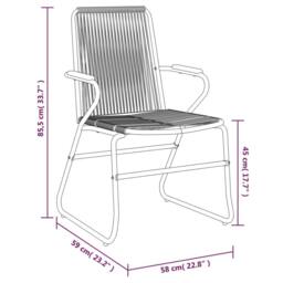 Berkfield Home Garden Chairs 2 pcs Black 58x59x85.5 cm PVC Rattan - thumbnail 8