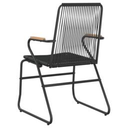 Berkfield Home Garden Chairs 2 pcs Black 58x59x85.5 cm PVC Rattan - thumbnail 6