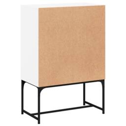 Berkfield Home Side Cabinet with Glass Doors White 69x37x100 cm - Size: 69 x 37 x 100 cm - thumbnail 8