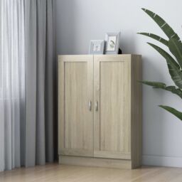 Berkfield Home Book Cabinet Sonoma Oak 82.5x30.5x115 cm Engineered Wood in Brown - thumbnail 1