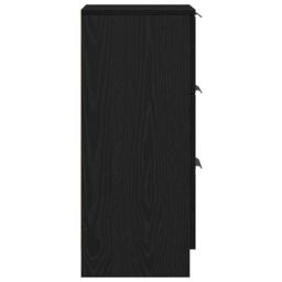 Berkfield Home Sideboards 2 pcs Black Oak 30x30x70 cm Engineered Wood - Size: 30 x 30 x 70 cm - thumbnail 9