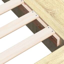 Berkfield Home Bed Frame without Mattress Sonoma Oak 75x190 cm Small Single in Light Oak - thumbnail 8
