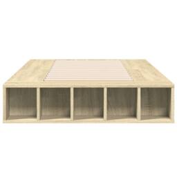 Berkfield Home Bed Frame without Mattress Sonoma Oak 75x190 cm Small Single in Light Oak - thumbnail 4