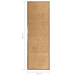 Berkfield Home Doormat Washable Cream 60x180 cm - thumbnail 6