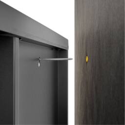tectake Metal Display Case Baker in Black - thumbnail 8