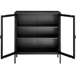tectake Metal Display Case Baker in Black - thumbnail 5