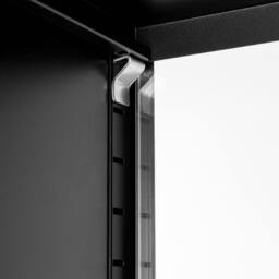 tectake Metal Display Case Baker in Black - thumbnail 7