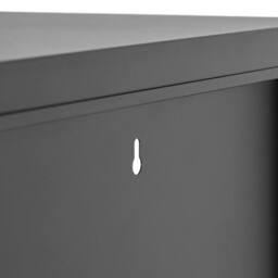 tectake Metal Display Case Baker in Black - thumbnail 9