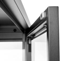 tectake Metal Display Case Baker in Black - thumbnail 4