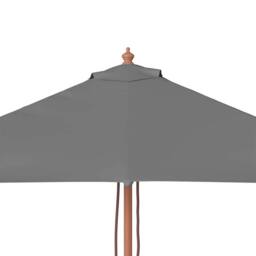Berkfield Home Outdoor Parasol with Wooden Pole 150x200 cm Anthracite in Dark Grey - thumbnail 7