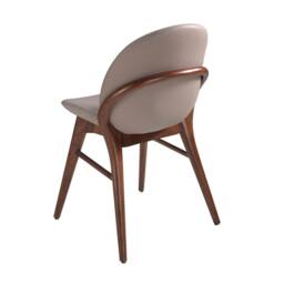 Angel Cerda Dark Mink Leatherette Dining Chair in Beige - thumbnail 6