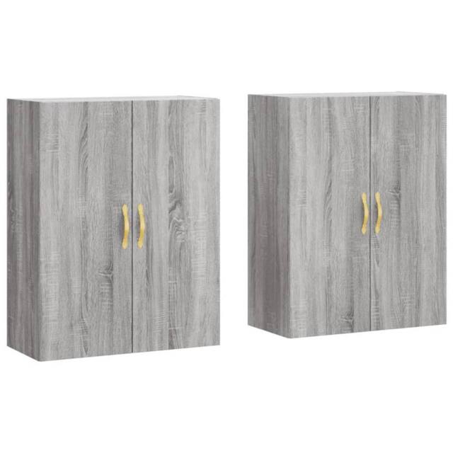 Berkfield Home Wall Mounted Cabinets 2 pcs Grey Sonoma 69.5x34x90 cm - image 1