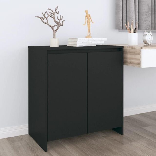 Sideboard Black 70x41x75 cm Engineered Wood - image 1