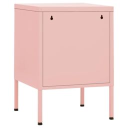 Berkfield Home Nightstand Pink 35x35x51 cm Steel - Size: 35 x 35 x 51 cm - thumbnail 5