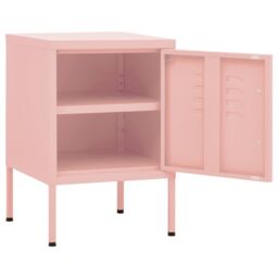 Berkfield Home Nightstand Pink 35x35x51 cm Steel - Size: 35 x 35 x 51 cm - thumbnail 4