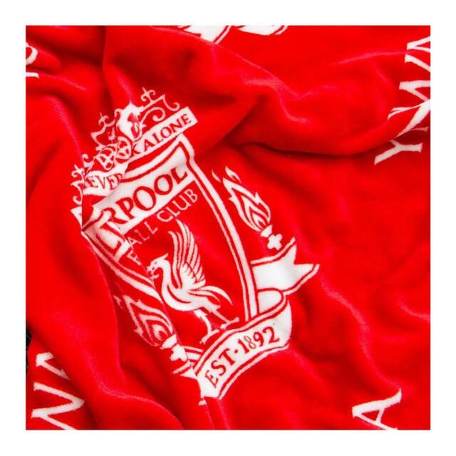 Liverpool FC YNWA Rotary Fleece Blanket in Red - image 1