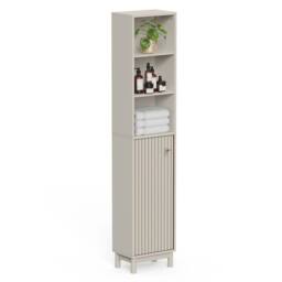 Havendro Tall Bathroom Storage Cabinet, Stone Freestanding Slim Tallboy