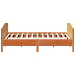 Berkfield Home Bed Frame without Mattress Wax Brown 180x200 cm Super King Solid Wood Pine - thumbnail 5