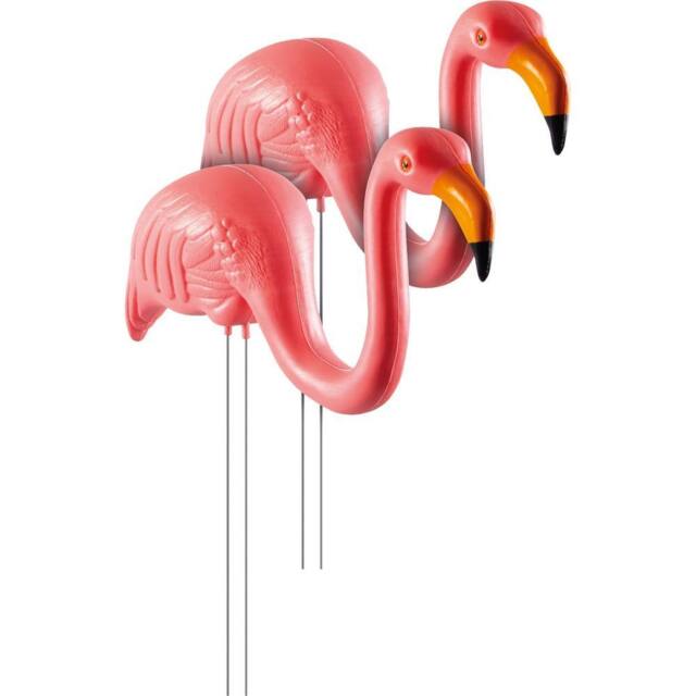 St Helens Pair Of Flamingo Garden Ornaments in Pink - image 1