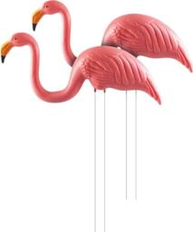 St Helens Pair Of Flamingo Garden Ornaments in Pink - thumbnail 2