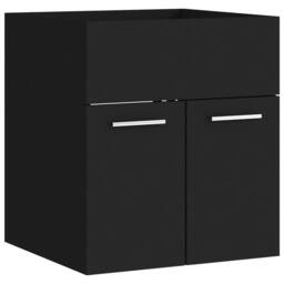 Berkfield Home Bathroom Furniture Set Black Engineered Wood - thumbnail 8