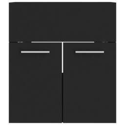 Berkfield Home Bathroom Furniture Set Black Engineered Wood - thumbnail 9