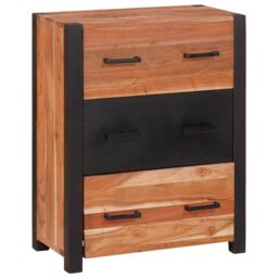 Berkfield Home Buffets & Sideboards Brown 55 x 30 x 75 cm Solid acacia wood - thumbnail 3