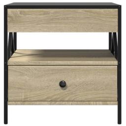 Berkfield Home Decorative Coffee Table with Infinity LED Sonoma Oak 50x50x51 cm in Brown - Size: 50 x 50 x 51 cm - thumbnail 6