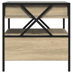 Berkfield Home Decorative Coffee Table with Infinity LED Sonoma Oak 50x50x51 cm in Brown - Size: 50 x 50 x 51 cm - thumbnail 8