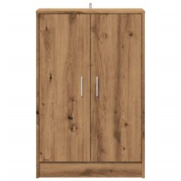Berkfield Home Shoe Cabinet Artisan Oak 60x35x92 cm Engineered Wood in Brown - Size: 60 x 35 x 92 cm - thumbnail 4