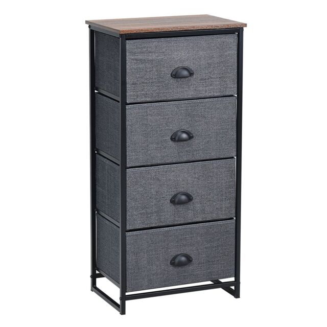 Costway 4-Drawer Fabric Dresser Metal Frame Chest of Drawers Nightstand - image 1