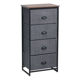 Costway 4-Drawer Fabric Dresser Metal Frame Chest of Drawers Nightstand - thumbnail 1