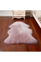 Living and Home 60Cm*90Cm Mordecai Handmade Shag Pink Area Rug - Size: 60 cm x 90 cm - thumbnail 3