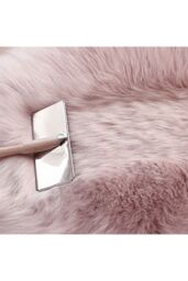 Living and Home 60Cm*90Cm Mordecai Handmade Shag Pink Area Rug - Size: 60 cm x 90 cm - thumbnail 6