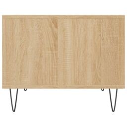 Berkfield Home Coffee Table Sonoma Oak 60x50x40 cm Engineered Wood in Brown - Size: 60 x 50 x 40 cm - thumbnail 5