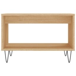 Berkfield Home Coffee Table Sonoma Oak 60x50x40 cm Engineered Wood in Brown - Size: 60 x 50 x 40 cm - thumbnail 4
