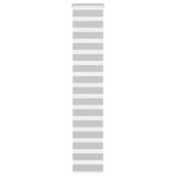 Berkfield Home Zebra Blind Light Grey 45x230 cm Fabric Width 40.9 cm Polyester - thumbnail 1