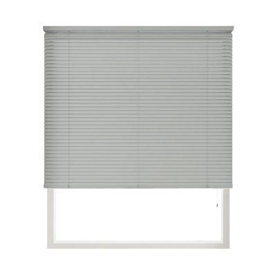 New Edge Blinds 152cm Drop, 25mm Slat PVC Venetian Blind in Grey - Size: 120 cm - image 1