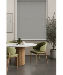 New Edge Blinds 152cm Drop, 25mm Slat PVC Venetian Blind in Grey - Size: 120 cm - thumbnail 4