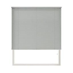 New Edge Blinds 152cm Drop, 25mm Slat PVC Venetian Blind in Grey - Size: 120 cm
