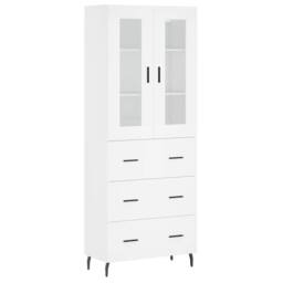 Berkfield Home Highboard White 69.5x34x180 cm Engineered Wood - thumbnail 3