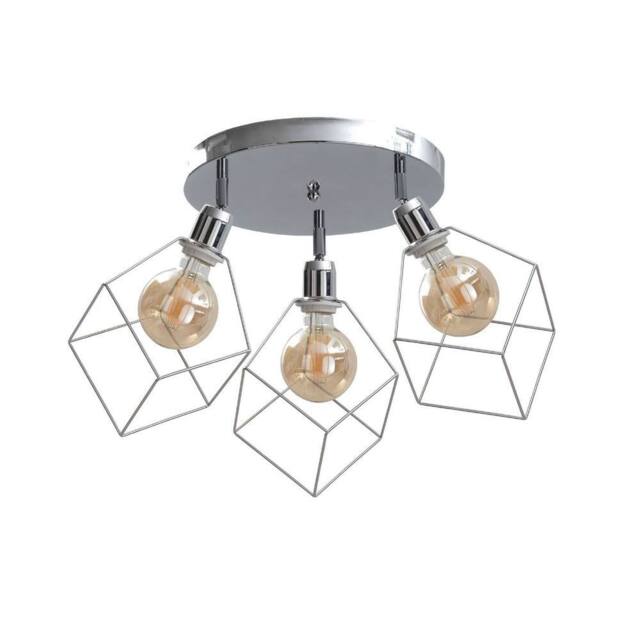 Netlighting Ruben Ceiling Spotlight Clusters Silver 32cm 3x E27