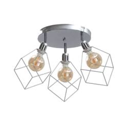 Netlighting Ruben Ceiling Spotlight Clusters Silver 32cm 3x E27