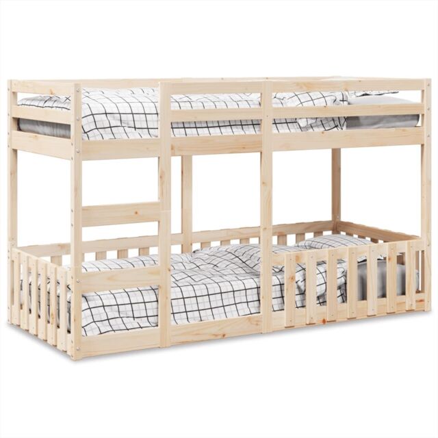 Berkfield Home Bunk Bed 90x200 cm Solid Wood Pine in Brown - image 1